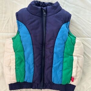 Baby Little Bird Navy and Green Puffer Vest